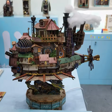 Load image into Gallery viewer, Howl's Moving Castle Flying Wooden Model