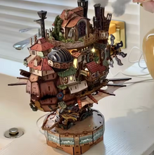 Load image into Gallery viewer, Howl's Moving Castle Flying Wooden Model