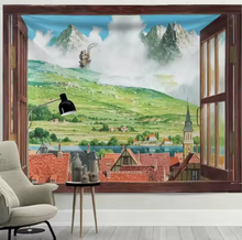 Load image into Gallery viewer, Howl's Moving Castle Wall Art Tapestry