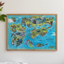 Load image into Gallery viewer, World of Studio Ghibli Map Poster