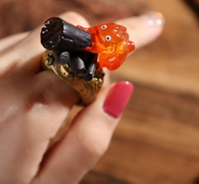 Load image into Gallery viewer, Howl's Moving Castle Calcifer Rings - KAZARINGS