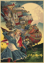 Load image into Gallery viewer, Howl's Moving Castle Vintage Posters
