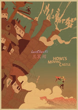 Load image into Gallery viewer, Howl's Moving Castle Vintage Posters