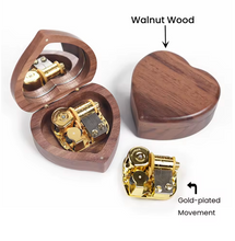 Load image into Gallery viewer, Heart-Shaped Wooden Music Box
