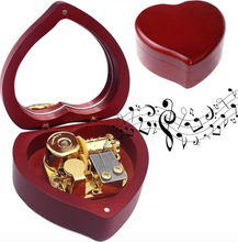 Load image into Gallery viewer, Heart-Shaped Wooden Music Box
