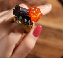 Load image into Gallery viewer, Howl&#39;s Moving Castle Calcifer Rings - KAZARINGS
