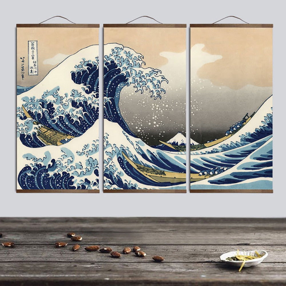 Great Wave Of Kaganawa Canvas Wall Art