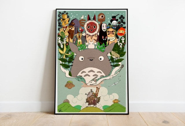 Studio Ghibli Poster 31 Models Totoro Poster Howl's Moving Castle Poster  Geek Poster Spirited Away Poster Studio Ghibli Wall Art 