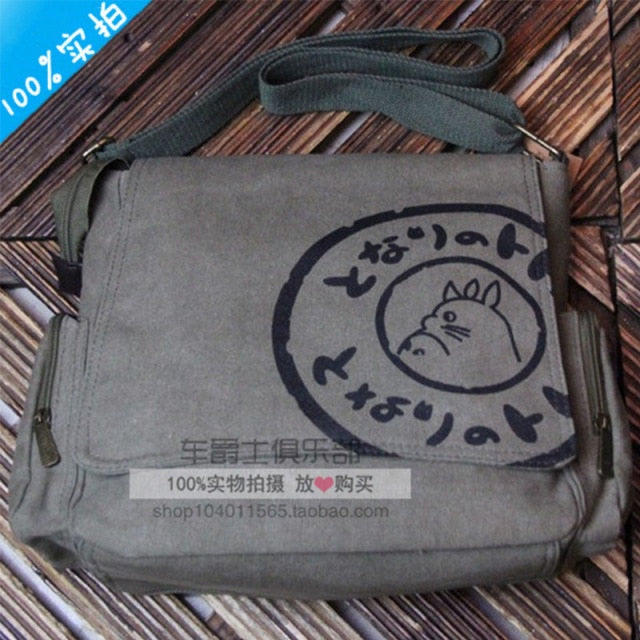 My Neighbor Totoro Canvas Crossbody Messenger Bag Basic Style 2022 - Ghibli  Store